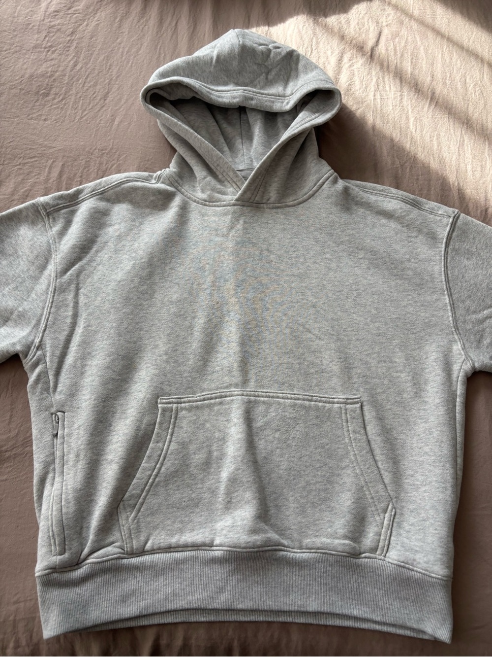 Hollister Light Gray Boxy Fit Hoodie